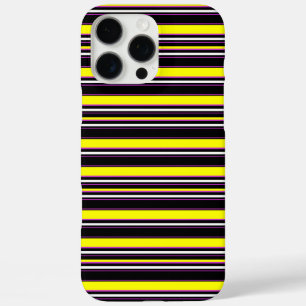 Zwarte gele strepen leuk iPhone 16 pro max hoesje