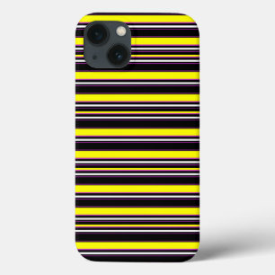 Zwarte gele strepen leuk iPhone 13 hoesje
