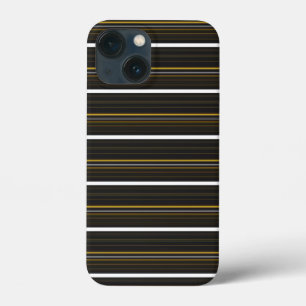 Zwarte gele strepen leuk iPhone 13 mini hoesje
