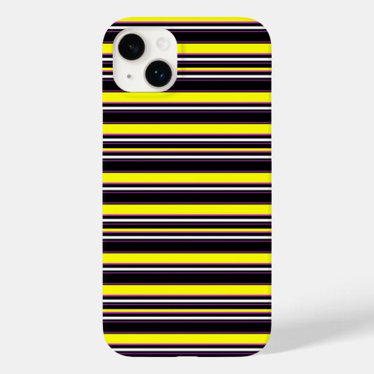 Zwarte gele strepen leuk Case-Mate iPhone case (Achterkant)