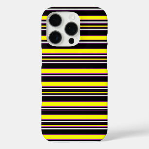 Zwarte gele strepen leuk iPhone 16 pro hoesje