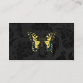 zwarte gele vlinder visitekaartje (Achterkant)