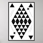 zwarte geometrische driehoeken poster (Voorkant)