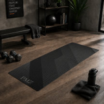 Zwarte geometrische initialen sportief design