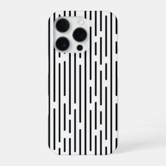 Zwarte Geometrische Lijn Patroon iPhone 16 Pro Hoesje