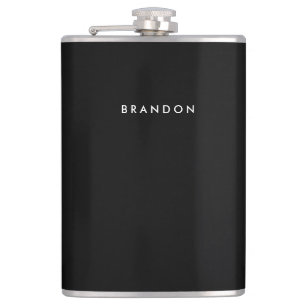Zwarte gepersonaliseerde flessen voor mannen 8oz heupfles