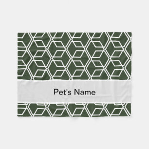 Zwarte gepersonaliseerde hondendekens fleece deken