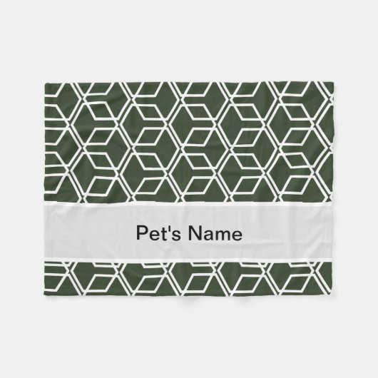 Zwarte gepersonaliseerde hondendekens fleece deken (Voorkant (Horizontaal))