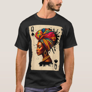 Zwarte Geschiedenis Afrikaanse Melanine Koningin K T-shirt