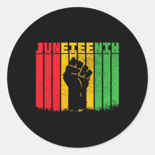 Zwarte geschiedenis Afro Amerikaanse Afrikaanse Vr Ronde Sticker