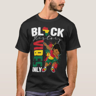 Zwarte Geschiedenis Alleen BHM BLM Little Dabbing  T-shirt