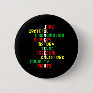 Zwarte Geschiedenis Amerikaanse Afrikaanse Vrijhei Ronde Button 5,7 Cm
