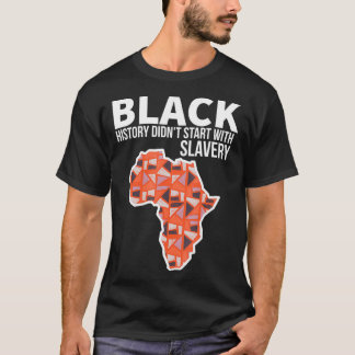 Zwarte geschiedenis begon met slavernij Afrika Pat T-shirt