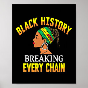 Zwarte geschiedenis breekt elke keten Zwarte gesch Poster