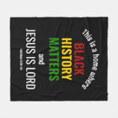 ZWARTE GESCHIEDENIS Christelijk Fleece Deken (Voorkant (Horizontaal))