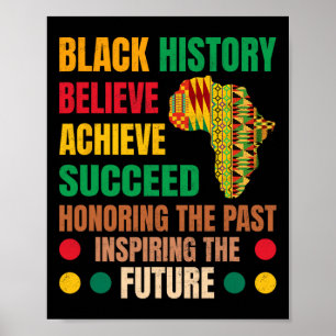 Zwarte Geschiedenis Eert Vergangenheid Inspirerend Poster