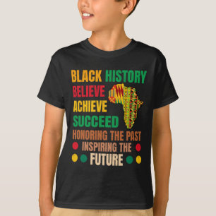 Zwarte Geschiedenis Eert Vergangenheid Inspirerend T-shirt