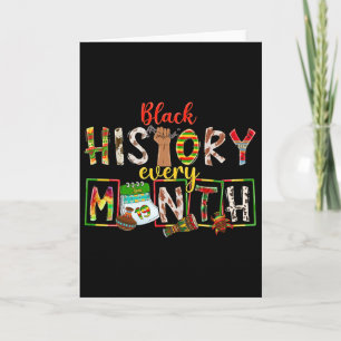 Zwarte Geschiedenis Elke Maand Vuist Hand Afro Afr Kaart