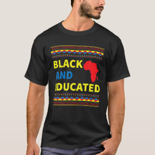 Zwarte Geschiedenis Hoodie Zwart en Opgeleid Afrik T-shirt