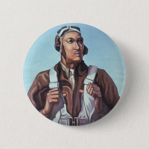 Zwarte Geschiedenis Iconen: Luchtvaartpioniers van Ronde Button 5,7 Cm