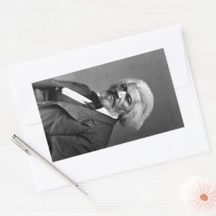 Zwarte Geschiedenis Iconen: Oudere Frederick Dougl Rechthoekige Sticker