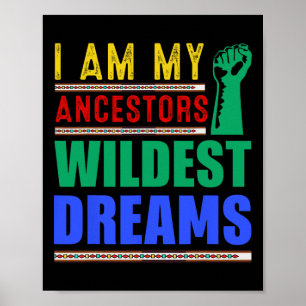 Zwarte Geschiedenis Ik Ben Mijn Voorouders Wildste Poster