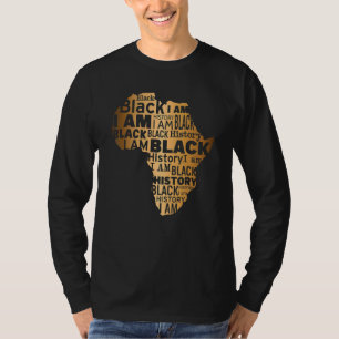 Zwarte Geschiedenis Ik ben zwart elke maand Afro-A T-shirt
