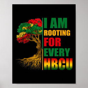Zwarte Geschiedenis Ik Steun Elke Hbcu Man Vrouw Poster