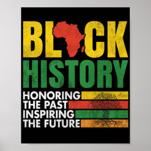 Zwarte Geschiedenis in het verleden inspirerende t Poster