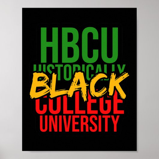Zwarte geschiedenis Invloedrijke HBCU droom als Ma Poster (Voorkant)