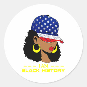 Zwarte Geschiedenis Is Amerikaanse Geschiedenis Af Ronde Sticker