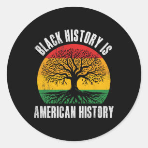 Zwarte Geschiedenis Is Amerikaanse Geschiedenis Bh Ronde Sticker