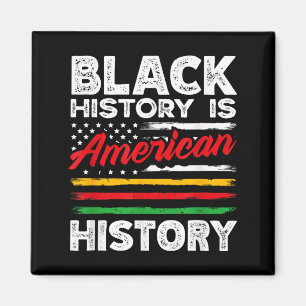 Zwarte Geschiedenis Is Amerikaanse Vlag Usa Afrika Magneet