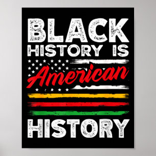 Zwarte Geschiedenis Is Amerikaanse Vlag Vs Afro-Am Poster