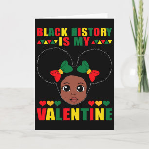 Zwarte Geschiedenis Is Mijn Valentijn Afro-Amerika Kaart