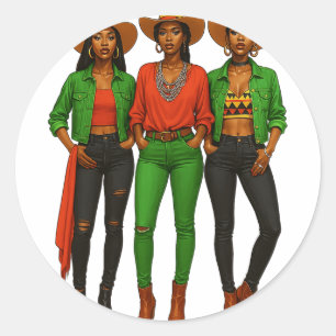 Zwarte Geschiedenis Juneteenth Afrikaanse Melanine Ronde Sticker
