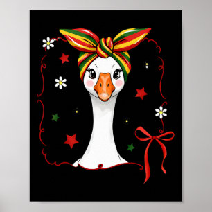 Zwarte Geschiedenis Juneteenth Gans Coquette Strik Poster
