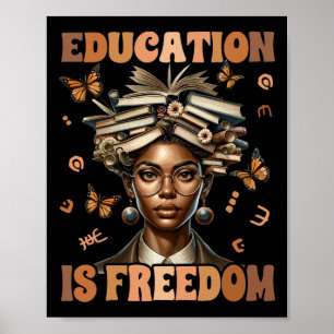 Zwarte Geschiedenis Leraar Onderwijs Is Vrijheid Z Poster