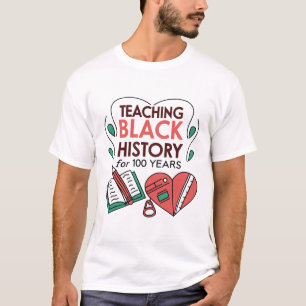 Zwarte Geschiedenis Maand 100 Jaar Eeuwfeest Afrik T-shirt