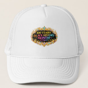 Zwarte Geschiedenis Maand 100 Jaar Foam Hoed Trucker Pet