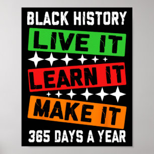 Zwarte Geschiedenis Maand 2025 Leef het Leer het M Poster