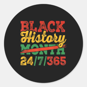 Zwarte Geschiedenis Maand 247365 Afrikaanse Melani Ronde Sticker