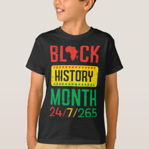 Zwarte Geschiedenis Maand 24 7 265 Afrikaanse trot T-shirt
