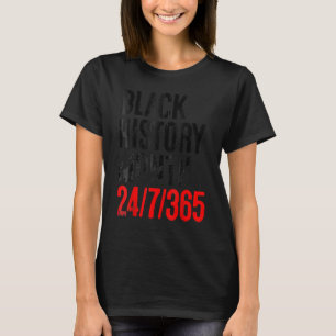 Zwarte Geschiedenis Maand 24 7 BHM Afrikaanse Trot T-shirt