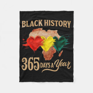 Zwarte Geschiedenis Maand 365 Dagen Kaart Afro Afr Fleece Deken