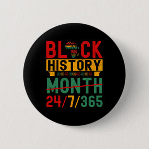 Zwarte Geschiedenis Maand 365 Één Maand Kan Onze H Ronde Button 5,7 Cm