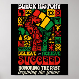 Zwarte Geschiedenis Maand Afrikaans Geloven Bereik Poster
