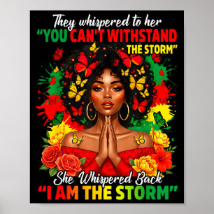 Zwarte Geschiedenis Maand Afrikaans Meisje Vrouw A Poster