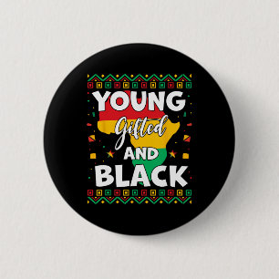 Zwarte Geschiedenis Maand Afrikaanse Kaarten Jong Ronde Button 5,7 Cm