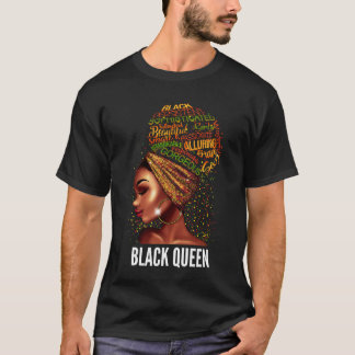 Zwarte geschiedenis Maand Afrikaanse koningin Afro T-shirt